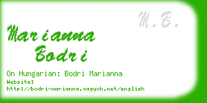 marianna bodri business card